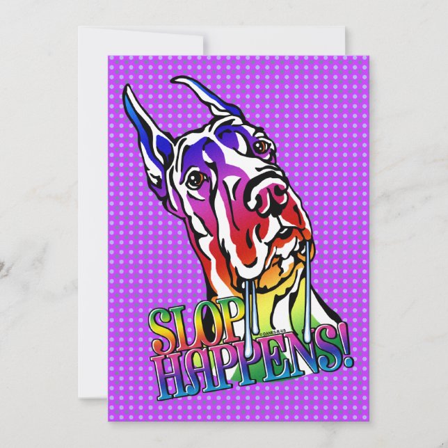 Convite Grande Dane Slop Acontece Brilhante (Frente)