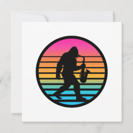 Convite Grande Design de Saxofone Jazz Bigfoot Pôr do Sol
