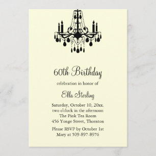 Convite grande do aniversário do salão de baile