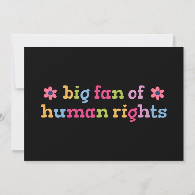 Convite Grande fã dos direitos humanos (Frente)