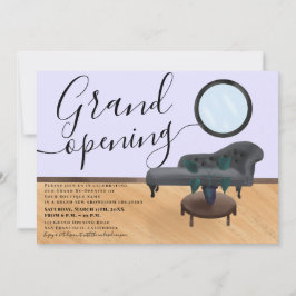 Convite grande inauguração do salão de beleza de ilustraçã