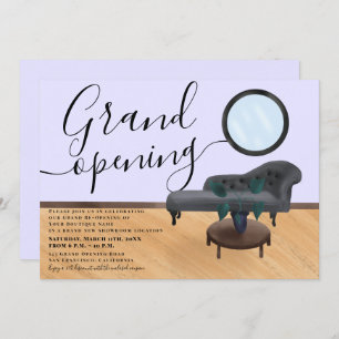 Convite grande inauguração do salão de beleza de ilustraçã