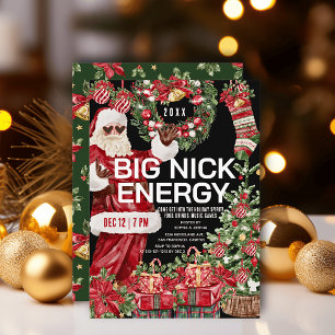 Convite Grande Nick Energy Papais noeis Festa de Natal