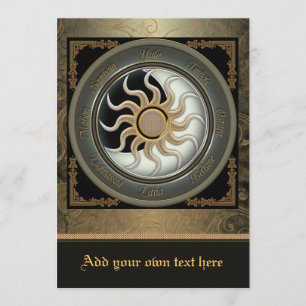 Convite grande para o Sun e a Moon Pagan Wheel