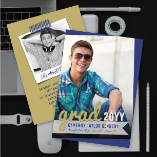 Convite Grandes Rabiscos de Graduado Foto Festa de Formatu