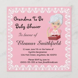 Convite GrandMa para ser Chá de fraldas
