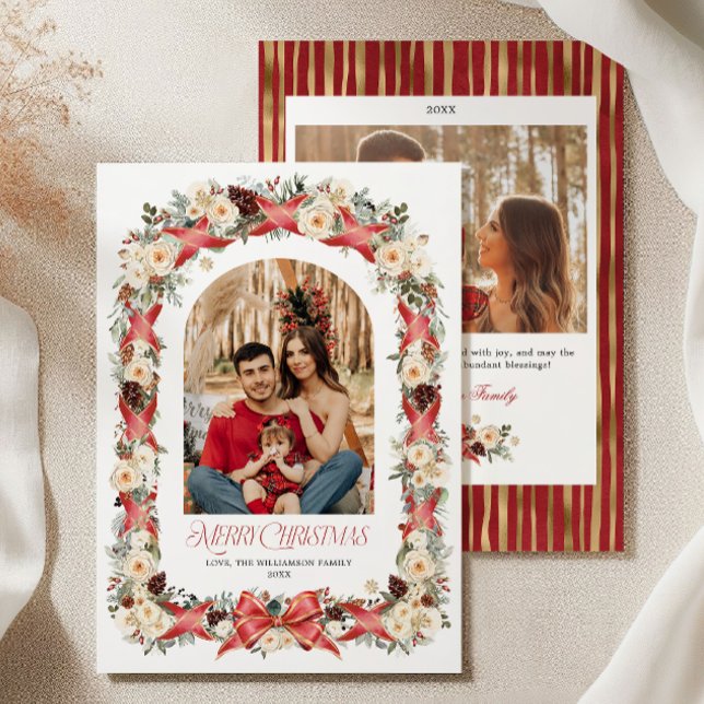 Convite Grandmillennial Christmas Photo Card (Grandmillennial Christmas Photo Card)