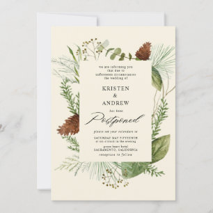 Convite granizo inverno verde postura casamento