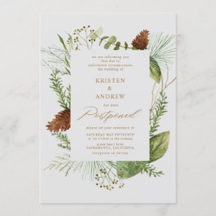 Convite granizo inverno verde postura casamento
