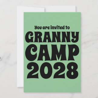 Convite Granny Camp Retro Green