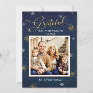 Convite Grateful Photo Christmas Card