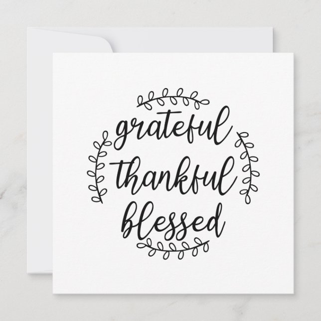 Convite Gratidão Agradecido Abençoado (Frente)