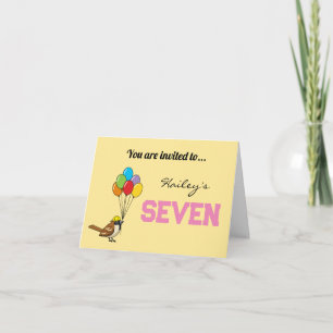 Convite Grátis Sparrow com Balões Aniversário   Personaliz