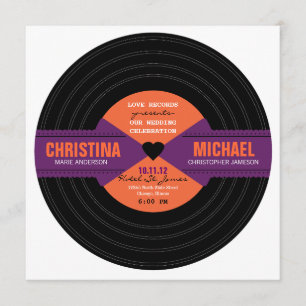 Convite gravado retro