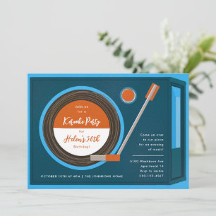 Convite Gravar Festa de aniversário de Música do Player