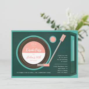 Convite Gravar Festa de aniversário de Música do Player