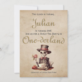 Convite Grave Erro Gótico Esqueleto Halloween Bebday