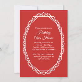Convite Gravide Feriado Geométrico Aberto em Casa Vermelha