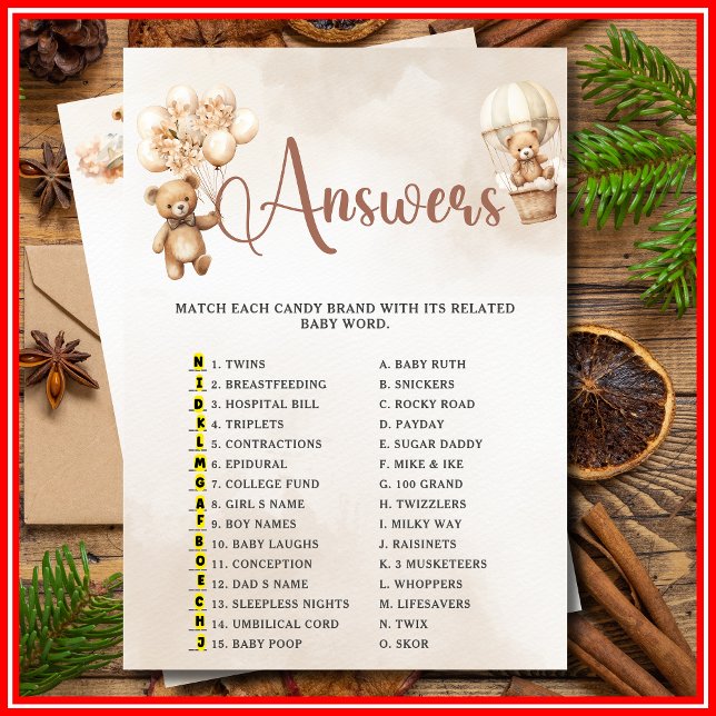 Convite GRAVIDEZ CORRESPONDÊNCIA Chá de fraldas Jogo Urso (Criador carregado)