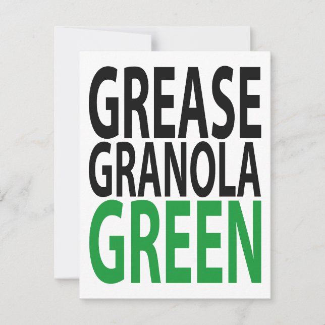 Convite graxa, granola, GREEN! (Frente)