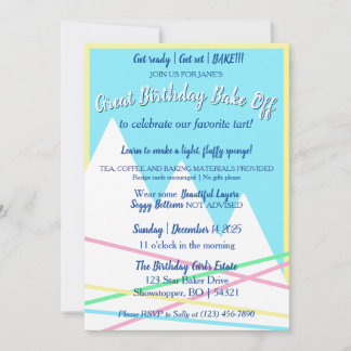 Convite Great Birthday Bake Off Invitation