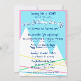 Convite Great Birthday Bake Off Invitation | Pink Border