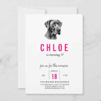 Convite Great Dane