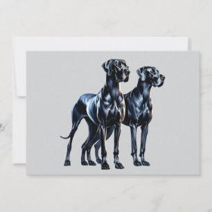 Convite Great Danes Watercolor
