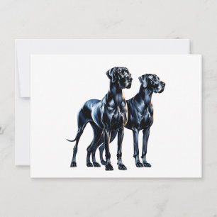 Convite Great Danes Watercolor