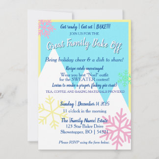 Convite Great Family Bake Off Invitation | Pastel