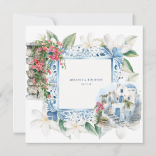 Convite Grécia de Aquarela Wedding Napkins