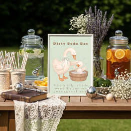 Convite Green A Silly Goose Dirty Soda Bar Sign