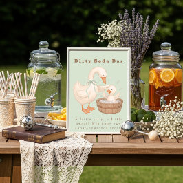 Convite Green A Silly Goose Dirty Soda Bar Sign