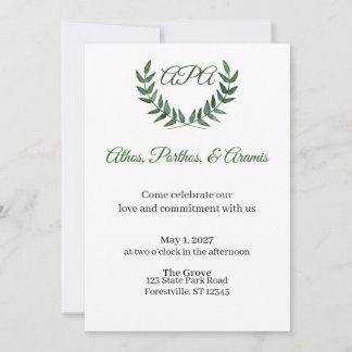 Convite Green Branches Invitation