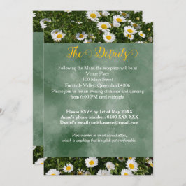 Convite Green Daisy Portrait