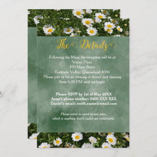 Convite Green Daisy Portrait