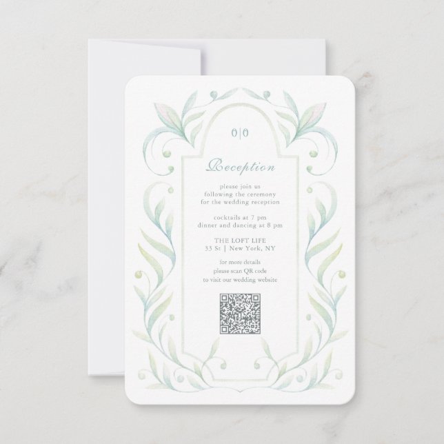 Convite Green deixa a placa de gabinete de Recepção de cas (Frente)