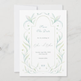 Convite Green Deixa Casamento Salvar Data