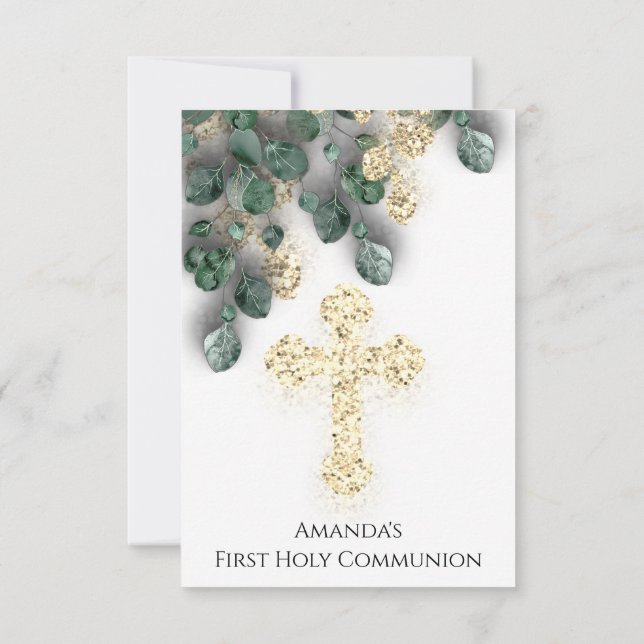 Convite Green Dourado White First Santa Cruz Comunitária (Verso)