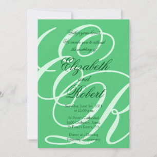 Convite Green Emerald Wedding