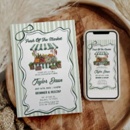 Convite Green Fresh Off The Market Bridal Shower