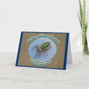 Convite Green Jumping Spider Ring Bearer Request Card