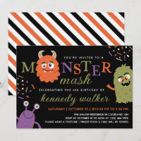 Green Orange Monster Mash Halloween