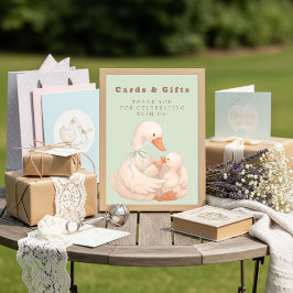 Convite Green Silly Goose Cards and Gifts Table Sign 