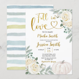 Convite Greenerescer Pumpkin Cai No Chá de fraldas De Amor