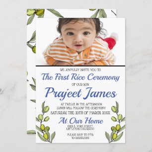 Convite Greenery Annaprashan