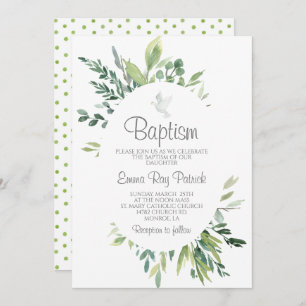 Convite Greenery Baptism