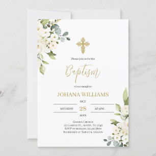 Convite Greenery Baptism