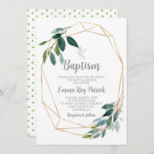 Convite Greenery Baptism