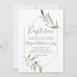 Convite Greenery Baptism